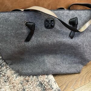 Tory Burch Gray and Black Women's Tote Bag
